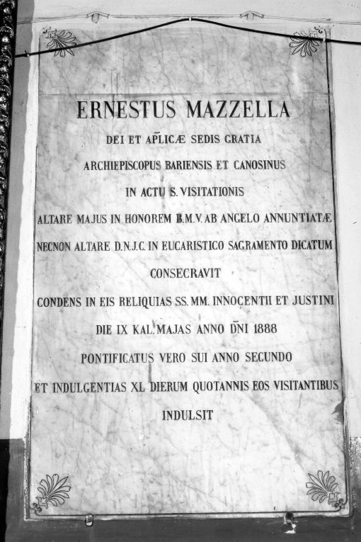 lapide, opera isolata - ambito pugliese (sec. XIX)