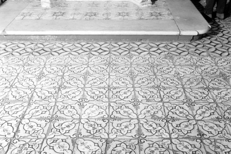 pavimento, frammento - ambito napoletano (sec. XVIII)