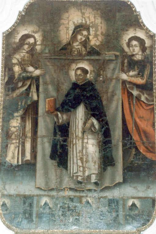 miracolo di Soriano, trasporto dell'immagine di San Domenico a un monaco di Soriano (dipinto) - ambito pugliese (sec. XVII)