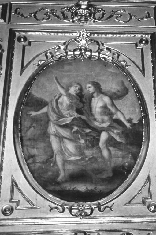 Figura femminile e maschile in corsa (dipinto) di D'Arminio Aniello (attribuito) (ultimo quarto sec. XVIII)