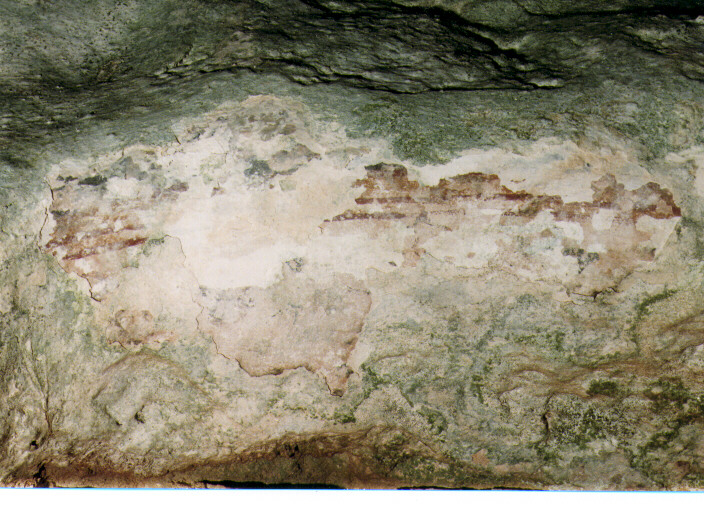 motivi decorativi geometrici (dipinto, frammento) - ambito salentino (sec. XVI)