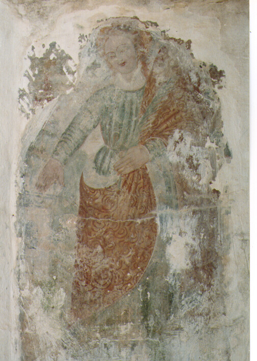 Santa Barbara (dipinto, frammento) - ambito salentino (ultimo quarto sec. XVI)