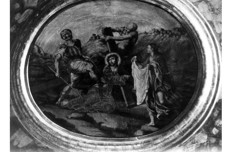 Cristo cade sotto la croce (dipinto) - ambito pugliese (seconda metà sec. XIX)