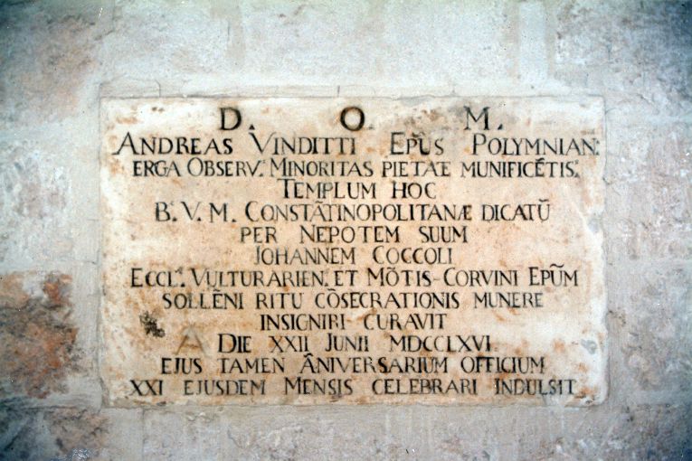 lapide - produzione pugliese (sec. XVIII)