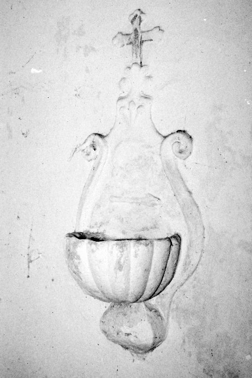 acquasantiera - produzione pugliese (sec. XIX)