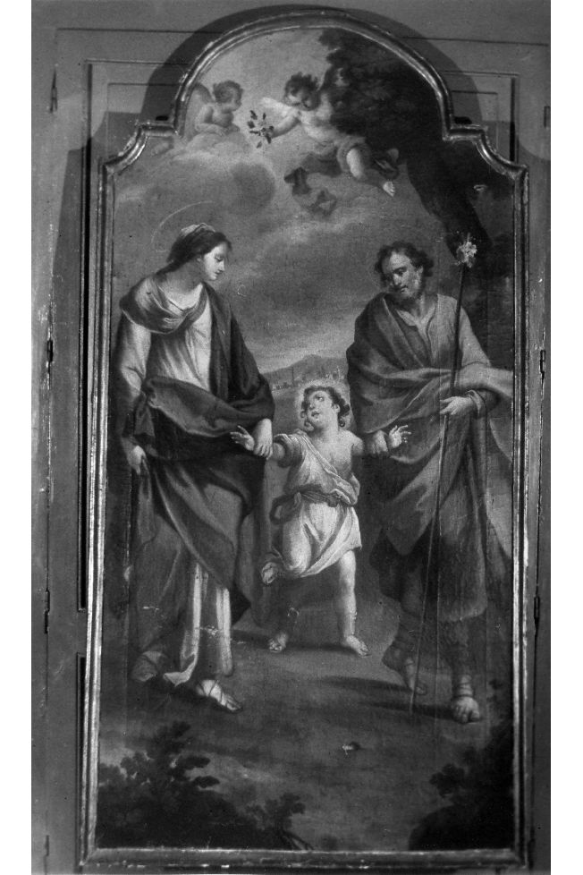 Sacra Famiglia (dipinto) di Carella Domenico Antonio (sec. XVIII)