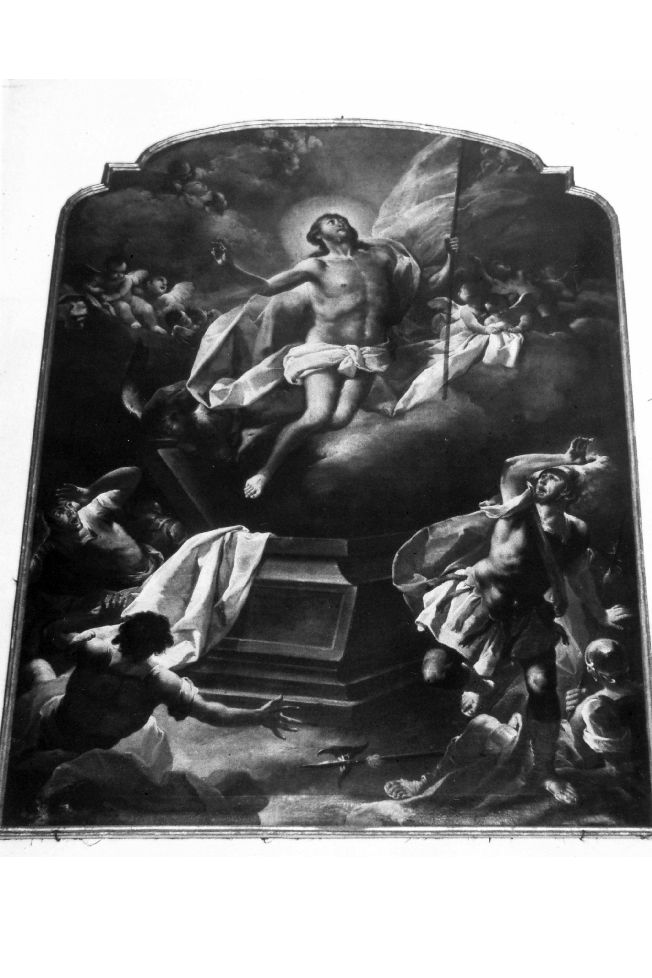 resurrezione di Cristo (dipinto) di Carella Domenico Antonio (sec. XVIII)