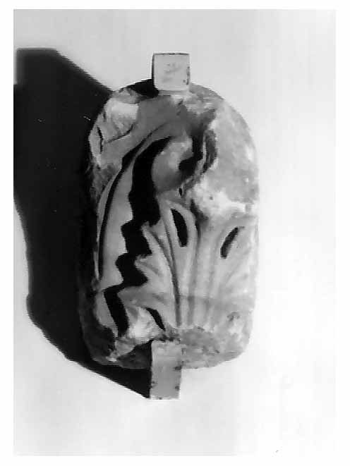 foglia d'acanto (capitello, frammento) - ambito pugliese (sec. XIII)