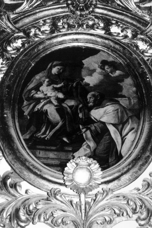 San Simone Stock riceve dalla Madonna lo scapolare (dipinto) di Menzele Nicola (sec. XVIII)