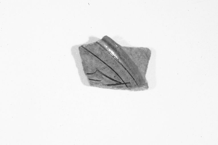 motivo decorativo geometrico (ciotola, frammento) - produzione apulo-lucana (fine sec. XIII)