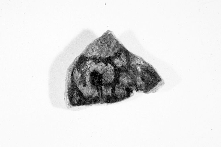 motivo decorativo zoomorfo (ciotola, frammento) - produzione apulo-lucana (sec. XIII)