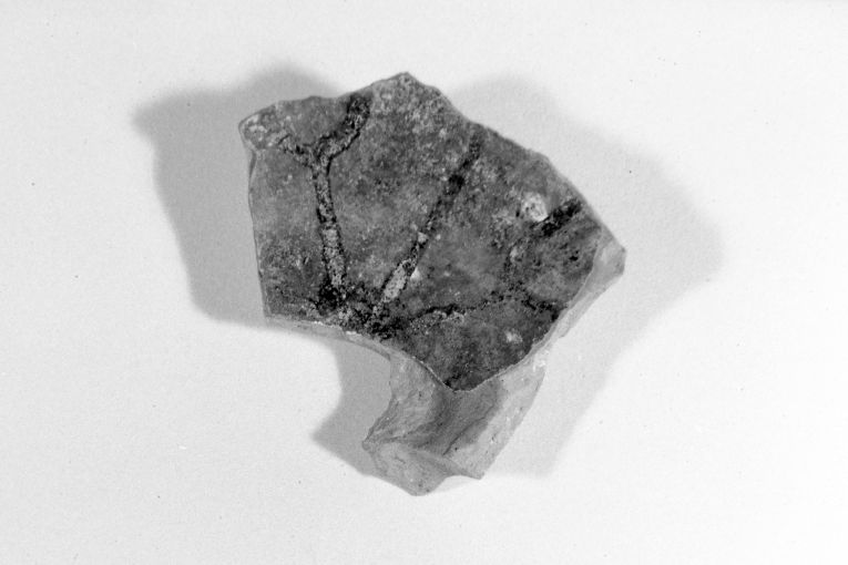 motivo decorativo fitomorfo (ciotola, frammento) - produzione apulo-lucana (sec. XIII)