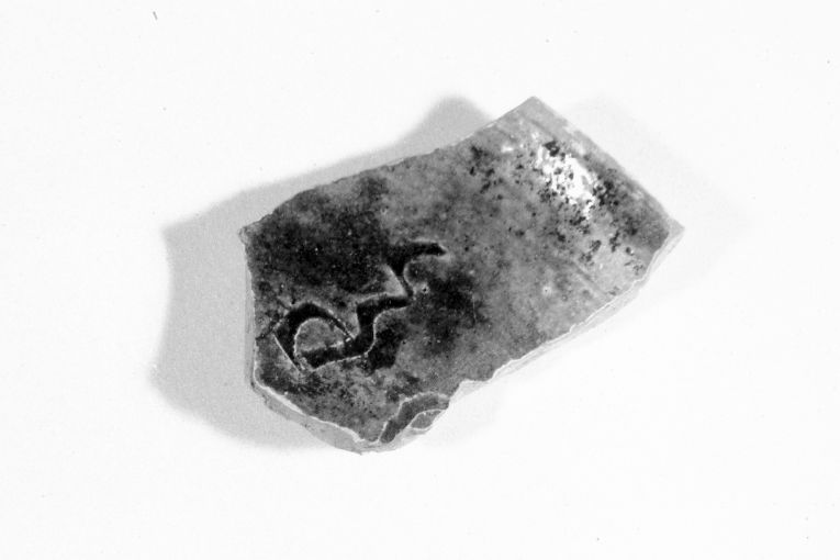 motivo decorativo fitomorfo (ciotola, frammento) - produzione apulo-lucana (sec. XIII)