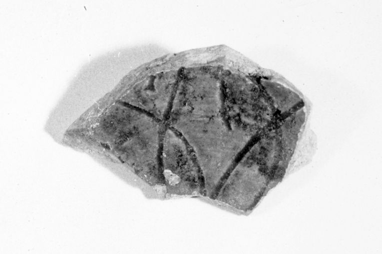 motivo decorativo fitomorfo (ciotola, frammento) - produzione apulo-lucana (inizio sec. XIII)