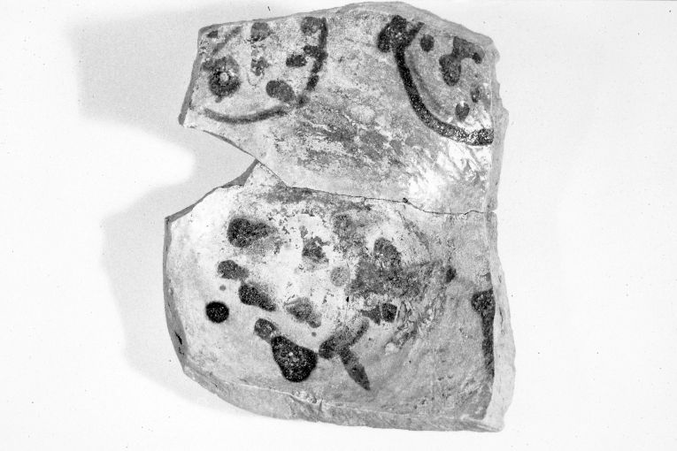 motivo decorativo geometrico (ciotola, frammento) - produzione apulo-lucana (metà sec. XIII)