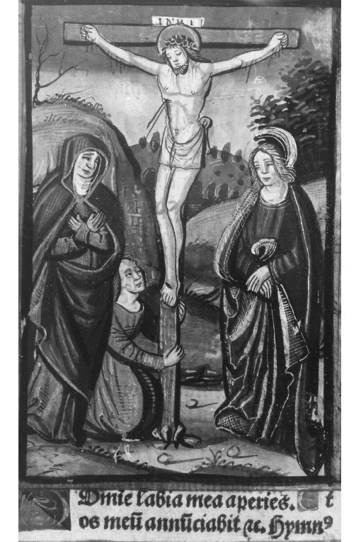 Crocifissione di Cristo (miniatura) - ambito francese (sec. XVI)