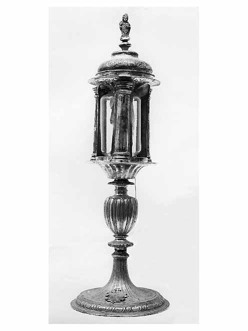 reliquiario architettonico - a tempietto - manifattura napoletana (sec. XVI)