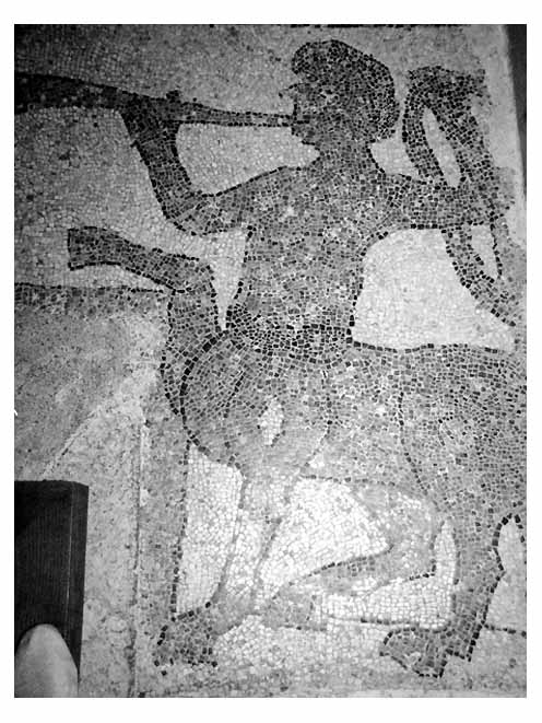 Centauro che suona l'olifante (pavimento, frammento) - ambito pugliese (seconda metà sec. XII)