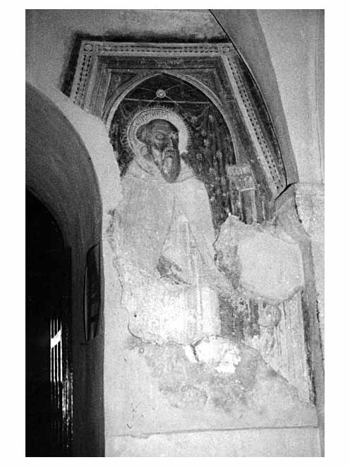 Santo barbuto (dipinto, frammento) - ambito pugliese (secc. XV/ XVI)