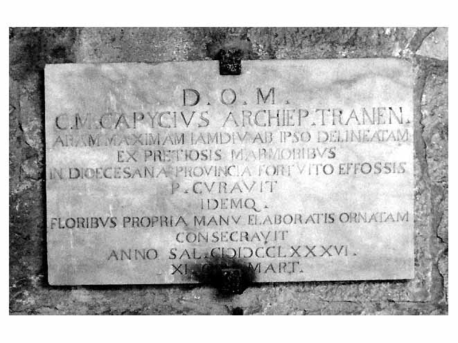 lapide - ambito pugliese (sec. XVIII)