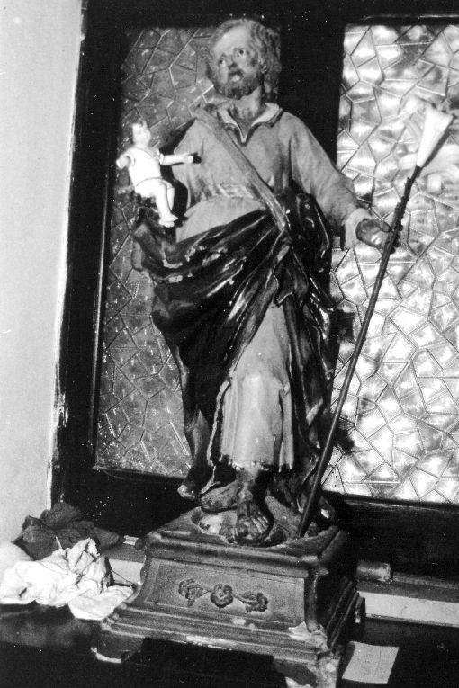 Santo con infante (statua) - ambito napoletano (sec. XIX)