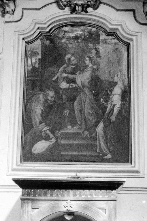 visitazione (dipinto) di Menzele Nicola (attribuito) (seconda metà sec. XVIII)