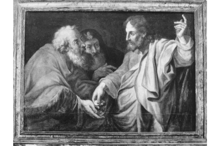 tributo della moneta (dipinto) - ambito napoletano (prima metà sec. XVIII)