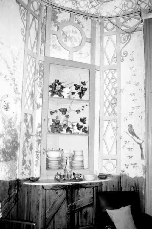 Un uomo, cacciagione, fiori e piante (dipinto) - ambito pugliese (sec. XIX)