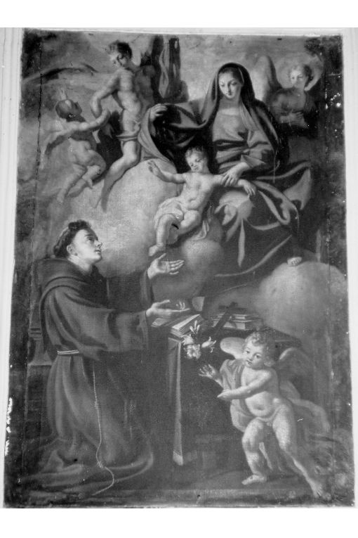 Madonna Assunta con angeli e Sant'Antonio da Padova (dipinto) - produzione pugliese (sec. XVIII)