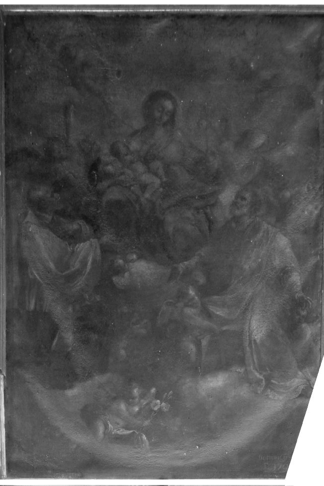 Madonna con Bambino e Santi (dipinto) di Carella Domenico Antonio (sec. XVIII)