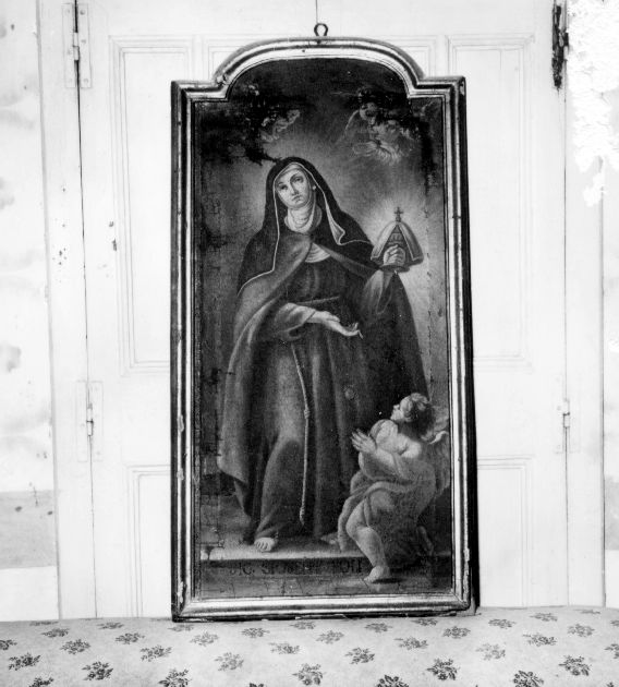 Santa Chiara con angelo (dipinto) - produzione pugliese (seconda metà sec. XVIII)