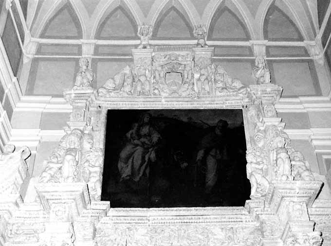 fastigio d'altare di De Mariano Giovanni Crisostomo (ultimo quarto sec. XVII)