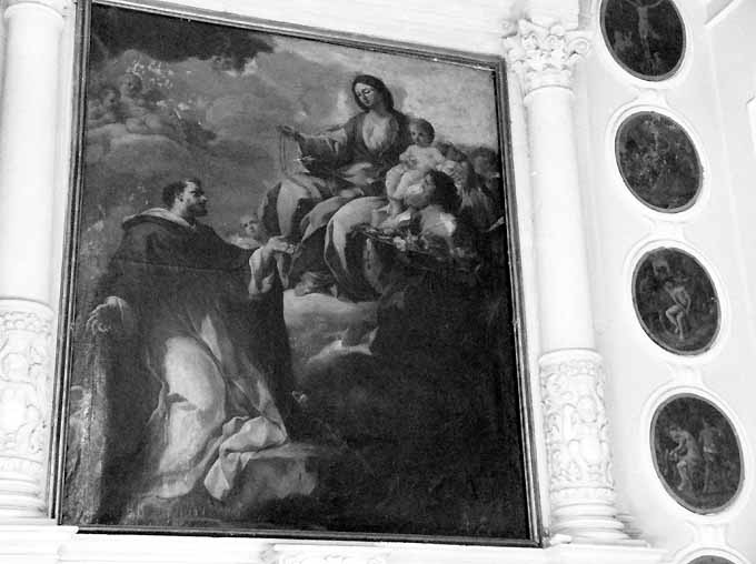 Madonna del Rosario, Madonna del Rosario con San Domenico e angelo (dipinto) di Giaquinto Corrado (sec. XVIII)