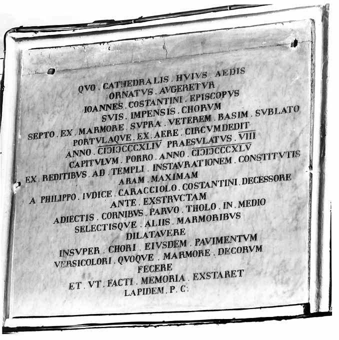 lapide - ambito pugliese (sec. XIX)