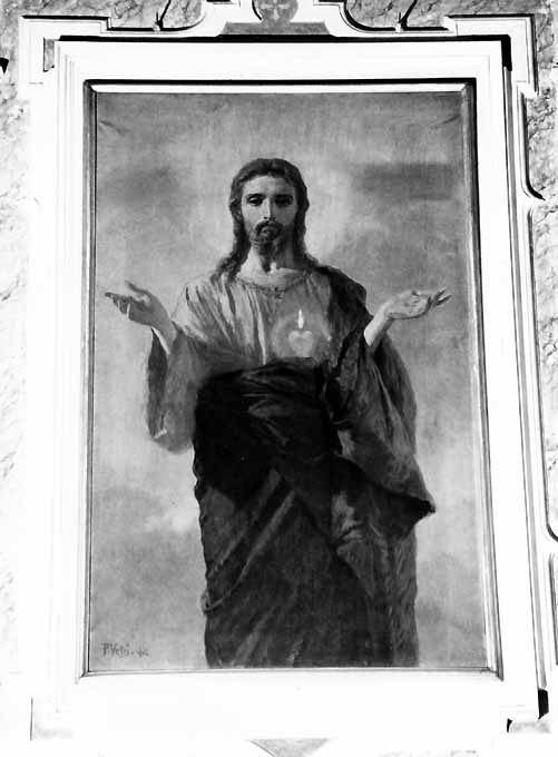 Sacro Cuore di Gesù (dipinto) di Vetri Paolo (attribuito) (sec. XX)