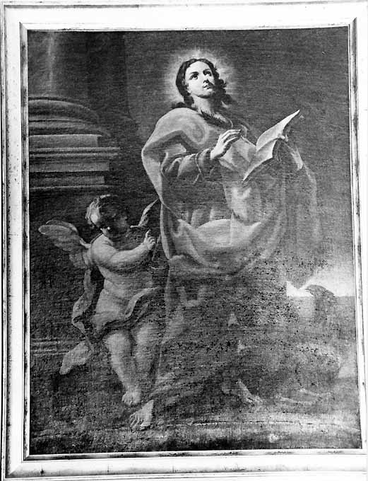 S. Giovanni Evangelista, San Giovanni Evangelista e angeli (dipinto) - bottega pugliese (ultimo quarto sec. XVIII)