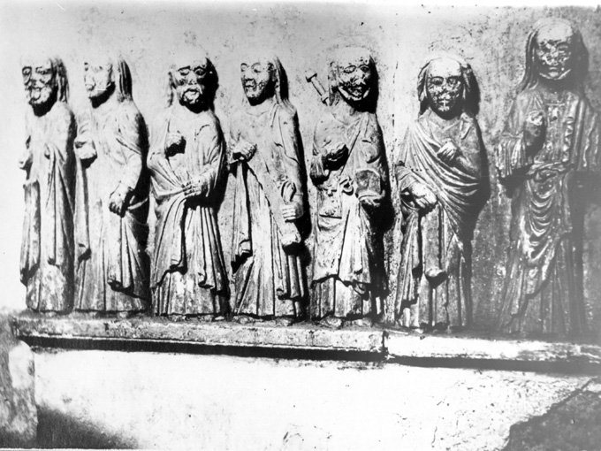 Cristo, papa Urbano II, Sant'Anselmo e dieci vescovi (pluteo) - produzione pugliese (sec. XII)