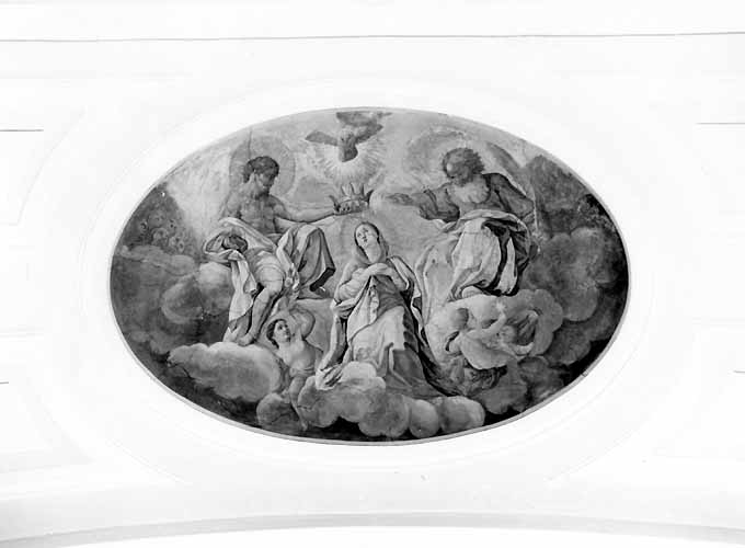 incoronazione di Maria Vergine (dipinto) - bottega pugliese (primo quarto sec. XIX)