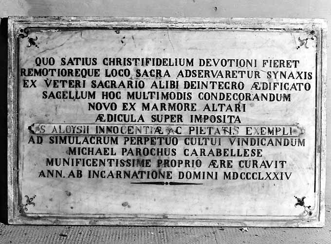 lapide - ambito pugliese (sec. XIX)