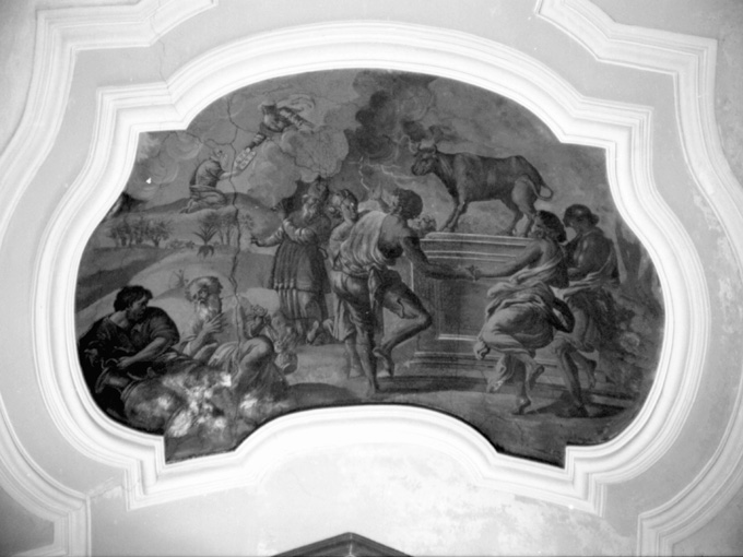 adorazione del vitello d'oro (dipinto) di Calò Vito (fine sec. XVIII)