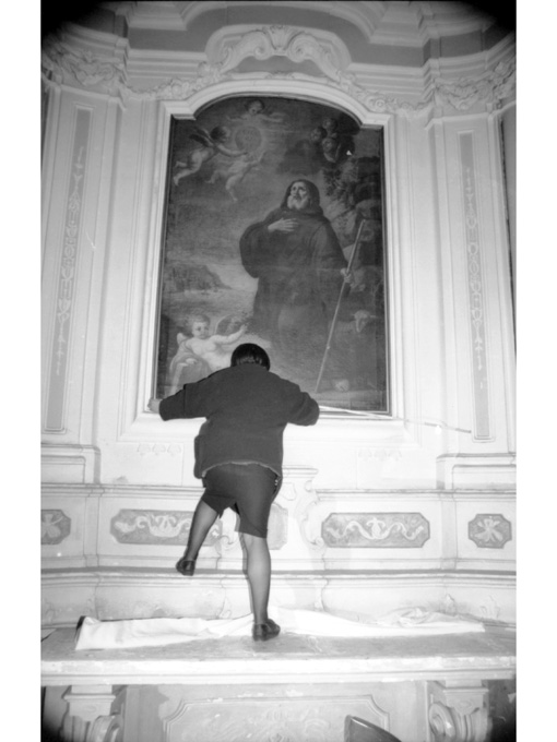 San Francesco di Paola e angeli (dipinto) di Calò Vito (fine/inizio secc. XVIII/ XIX)