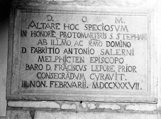 lastra - produzione pugliese (sec. XVIII)