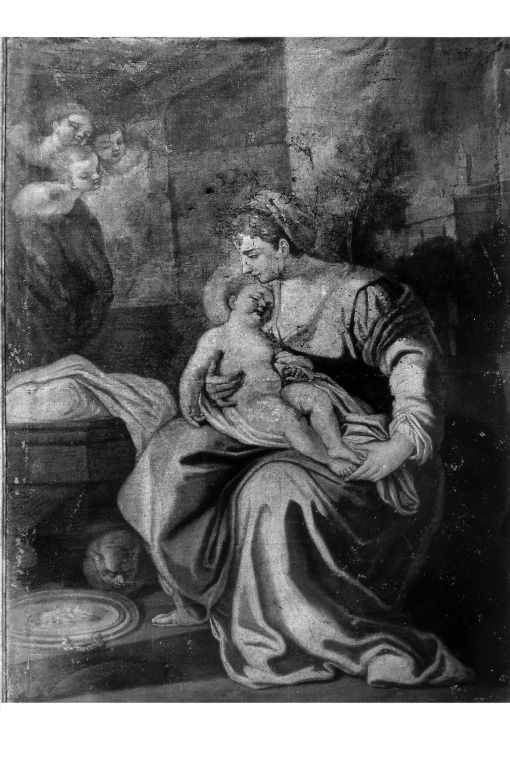 Madonna con Bambino dormiente (dipinto) - ambito Italia meridionale (seconda metà sec. XVIII)