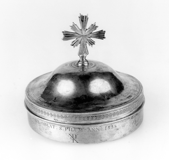 teca eucaristica di Caruso Vincenzo (sec. XIX)