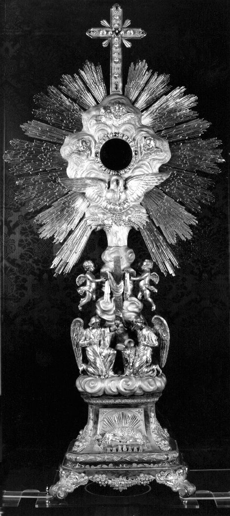 ostensorio - a raggiera - manifattura napoletana (sec. XIX)