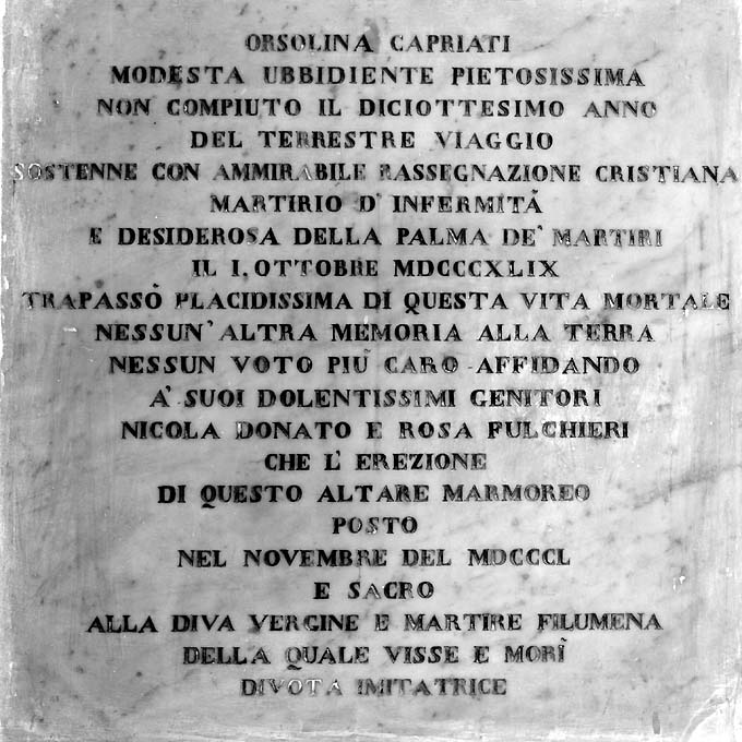 lapide - ambito pugliese (sec. XIX)