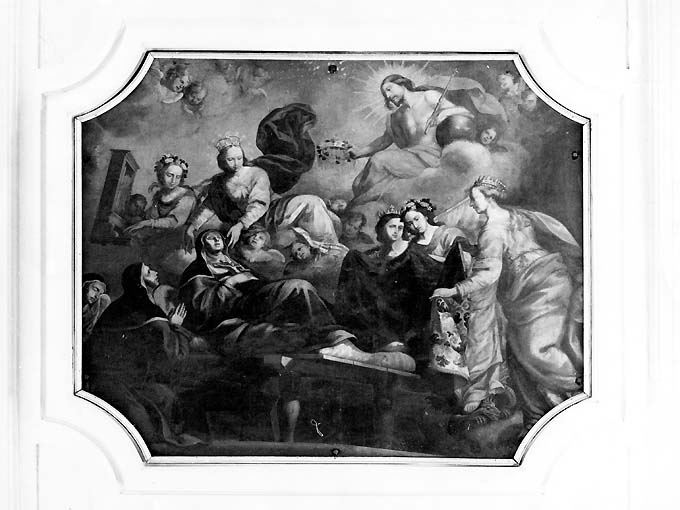 morte di Santa Chiara (dipinto) di Gliri Nicola (bottega) (sec. XVII)