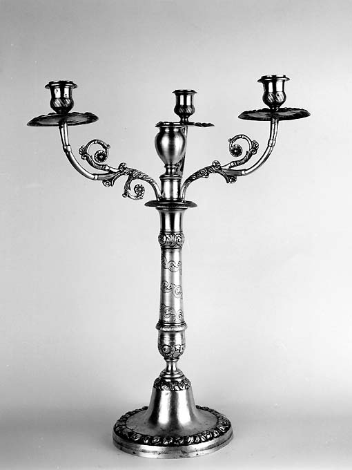 candeliere d'altare, coppia di P. C (sec. XIX)