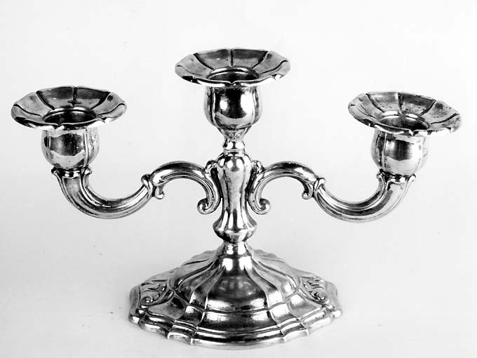 candeliere, coppia - manifattura vicentina (ultimo quarto sec. XIX)