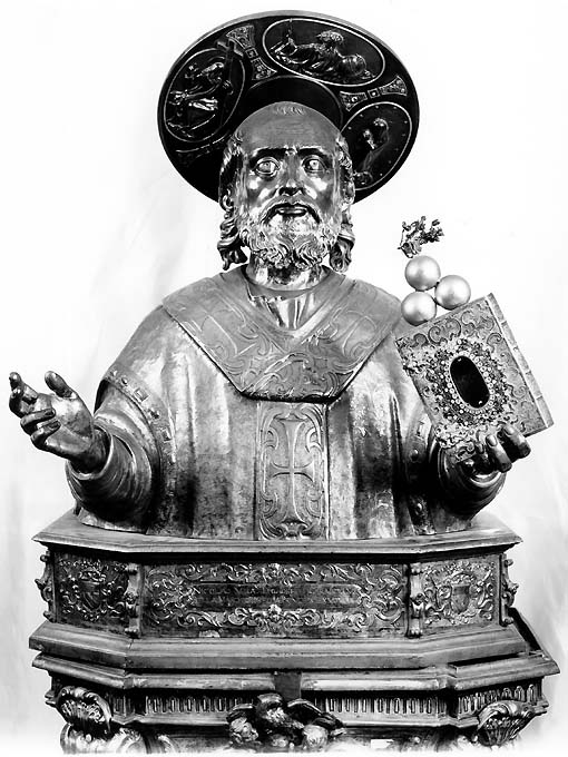 San Nicola di Myra benedicente (busto) di Napolitano Marcantonio (sec. XVIII)